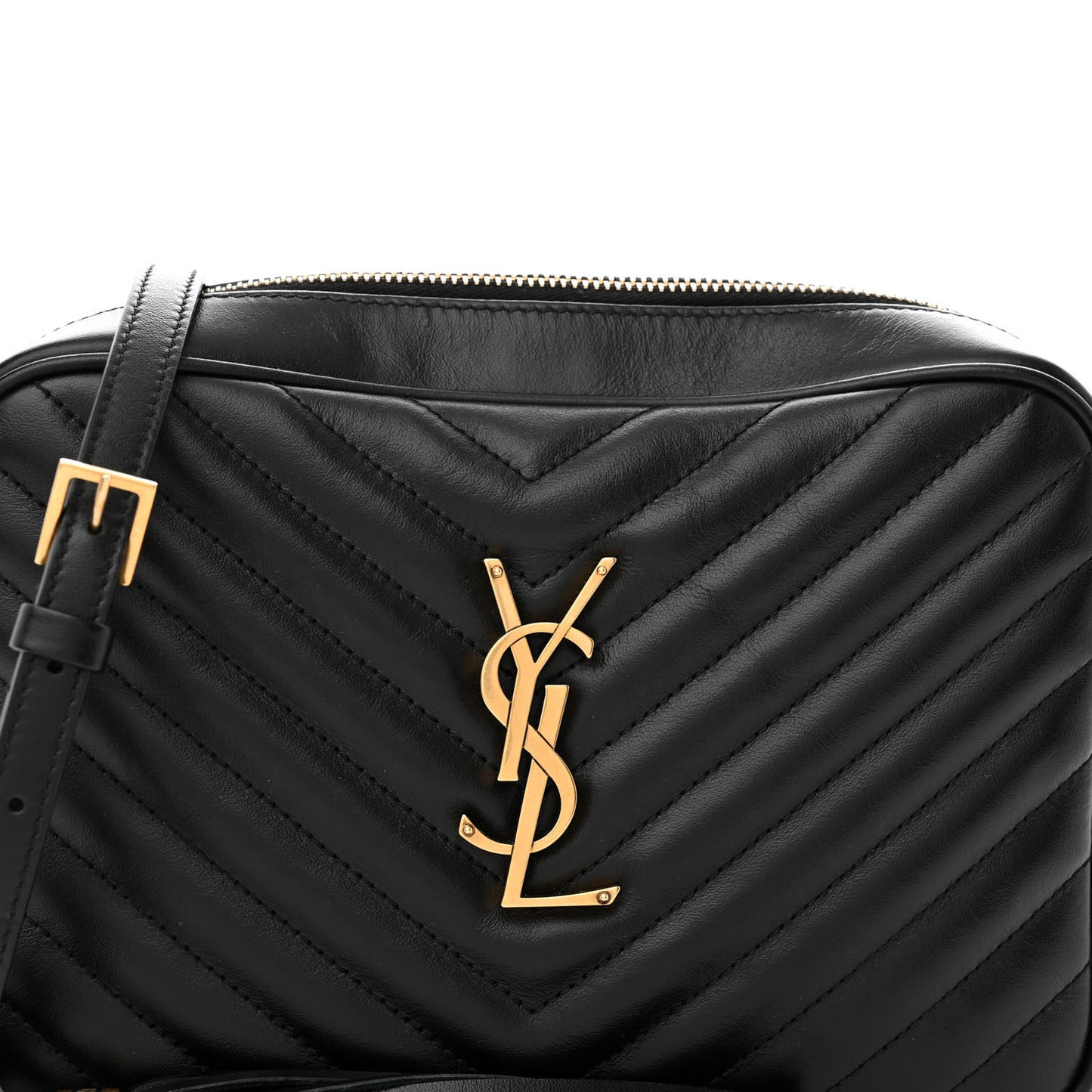 Calfskin Matelasse Monogram Lou Camera Bag Black