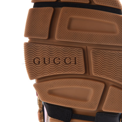 Gucci X SEGA Metallic Calfskin Mesh Removable Crystals Womens Flashtrek Sneakers 37.5 Rame Mystic White Lago 6 of 8
