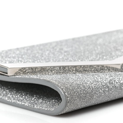 Jimmy Choo Glitter Emmie Clutch Silver 7 of 9
