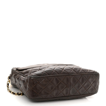 Chanel Lambskin Quilted Tassel Camera Case Brown 3 of 9
