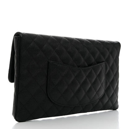 Chanel Caviar Quilted Flap Clutch Black 3 of 8