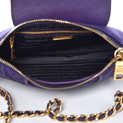 Prada Tessuto Nylon Saffiano Crossbody Bag Uva 5 of 11