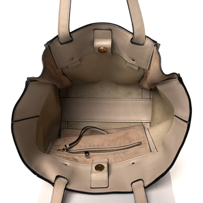 Chloe Calfskin Small Milo Shopping Tote Pearl Beige 5 of 12