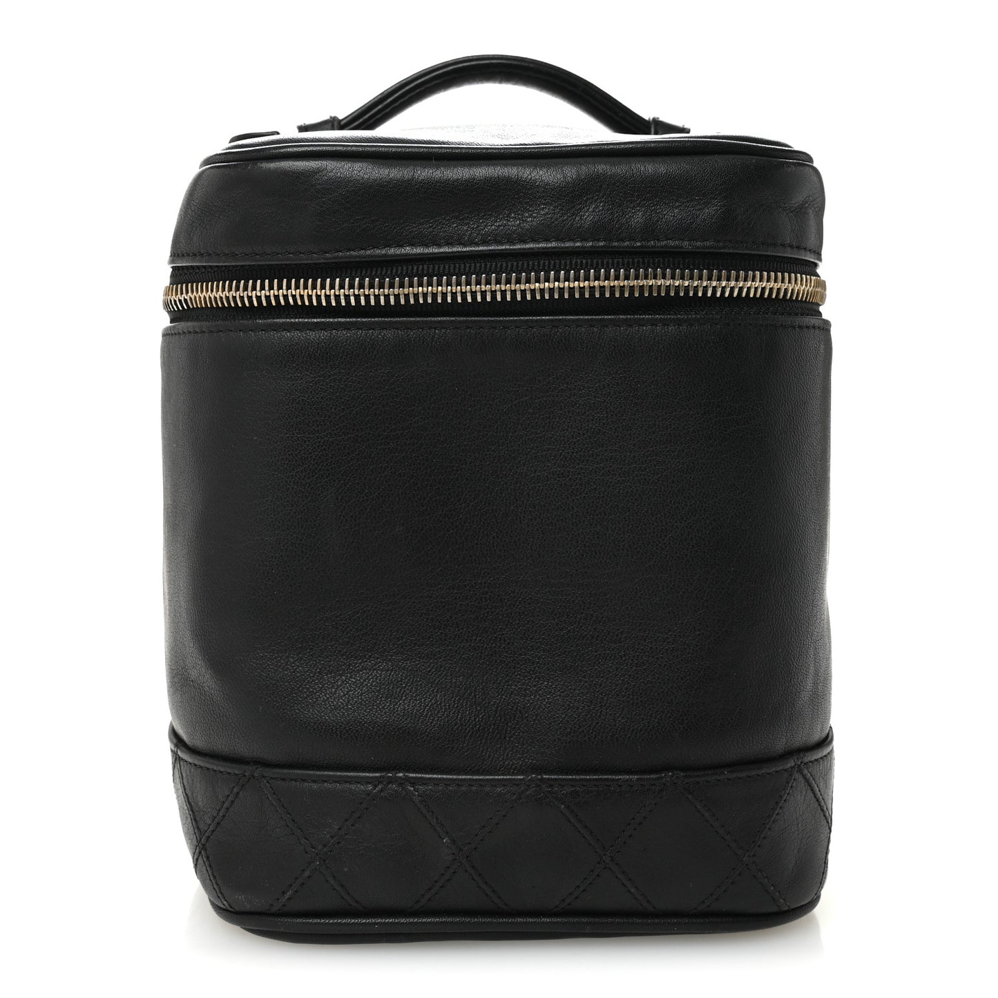 Calfskin Vanity Cosmetic Bag Black