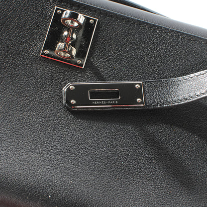 Hermes Swift Kelly Cut Clutch Pochette Black 5 of 8