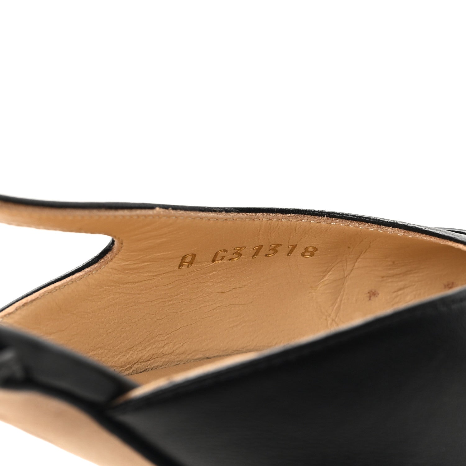 Chanel Lambskin Patent Cap Toe CC Slingback Pumps 36 Black 1727919