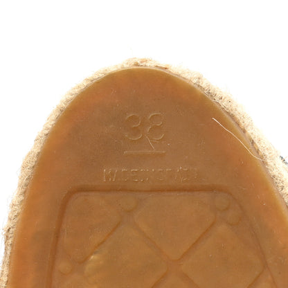 Chanel Lambskin CC Espadrilles 38 Beige Black 6 of 9