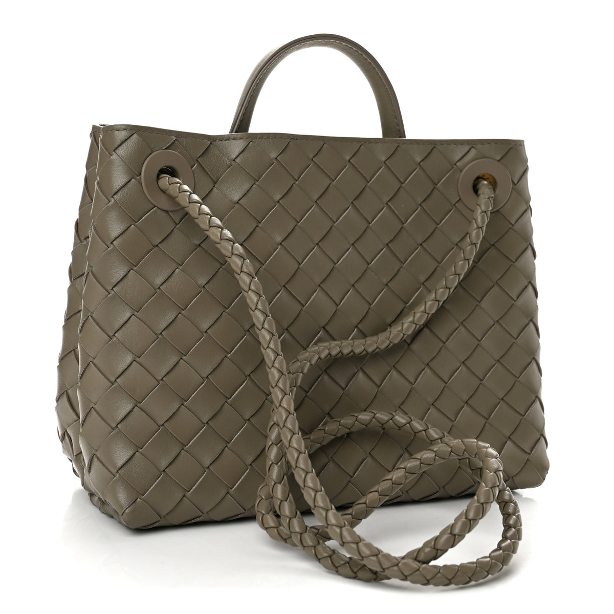 Bottega Veneta Nappa Intrecciato Small Andiamo Shoulder Bag Sterling 3 of 11