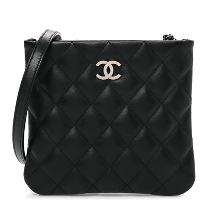 Chanel Lambskin Quilted Uniform Crossbody Bag Black 1 of 10