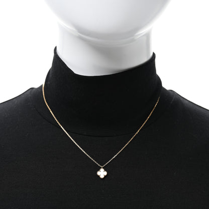 Van Cleef & Arpels 18K Yellow Gold Mother of Pearl Sweet Alhambra Pendant Necklace 2 of 5