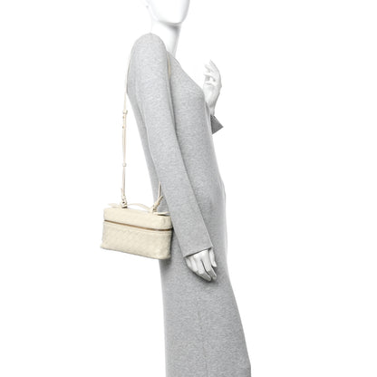 Bottega Veneta Calfskin Intrecciato Bang Bang Vanity Case Sea Salt 2 of 15