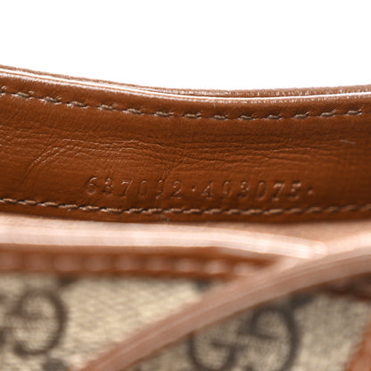 Gucci GG Supreme Monogram Azalea Calfskin Web Mini Jackie 1961 Hobo Beige Ebony Brown Sugar 7 of 10