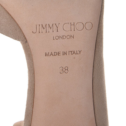 Jimmy Choo Suede Lucy Half-d'Orsay Pump 38 Beige 8 of 11