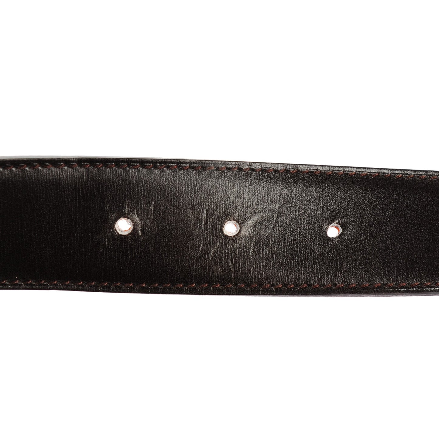 Togo Box 32mm H Belt 80 Orange Chocolate