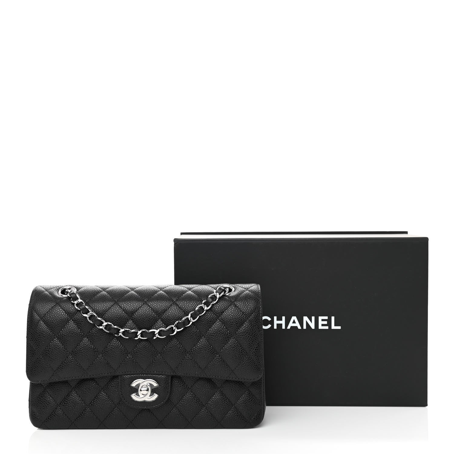 Chanel Caviar Quilted Medium Double Flap Black 11 of 11
