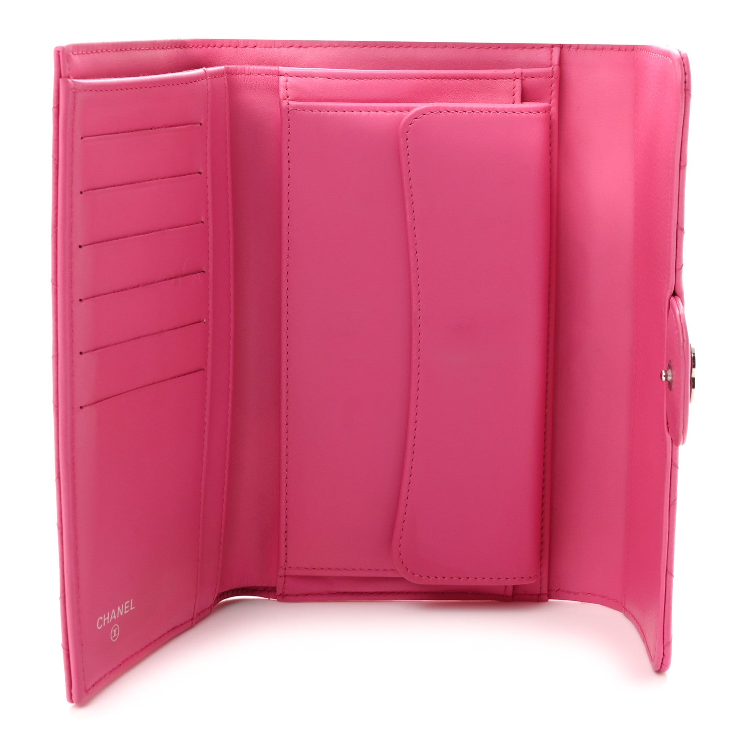 Chanel Caviar Quilted Large Flap Wallet Pink 5 of 10