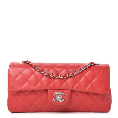 Chanel Lambskin Quilted East West Flap Red 1 of 10