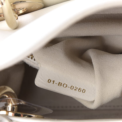 Christian Dior Lambskin Cannage Mini Lady Dior White 6 of 9