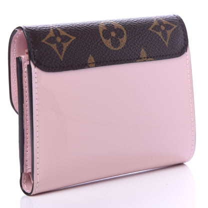 Louis Vuitton Patent Calfskin Monogram Cherrywood Compact Wallet Rose Ballerine 3 of 7