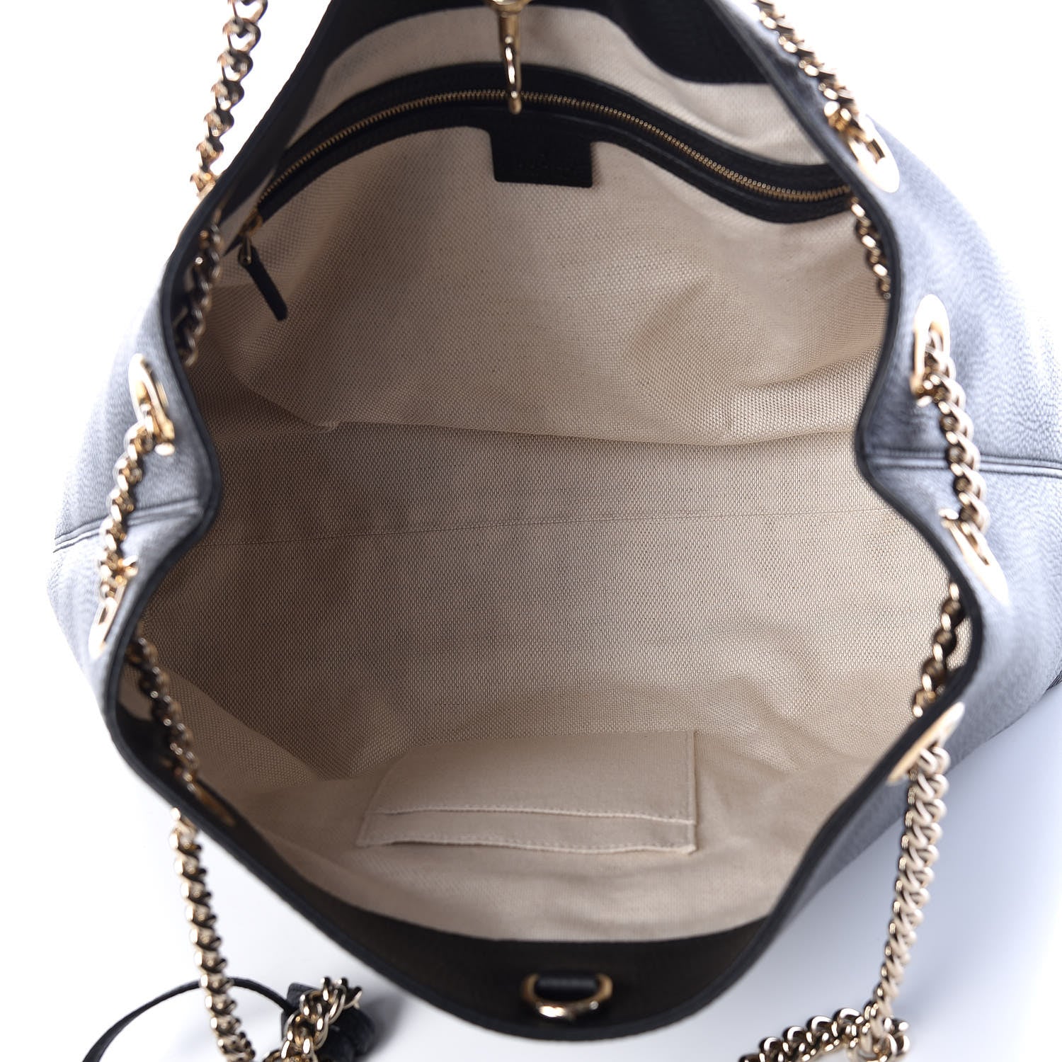 Gucci Pebbled Calfskin Medium Soho Chain Shoulder Bag Black 5 of 9