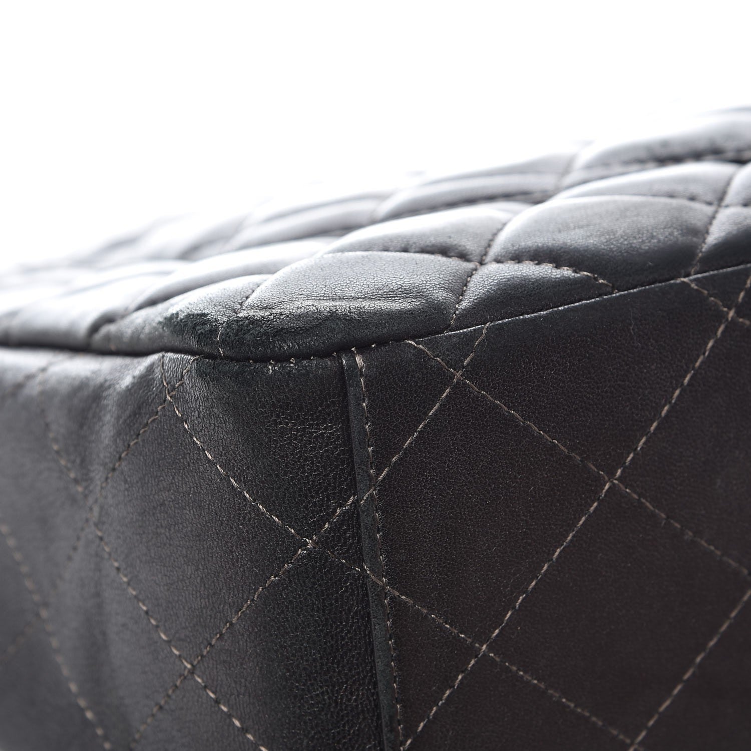 Chanel Lambskin Quilted Maxi Single Flap Grey 16 of 18