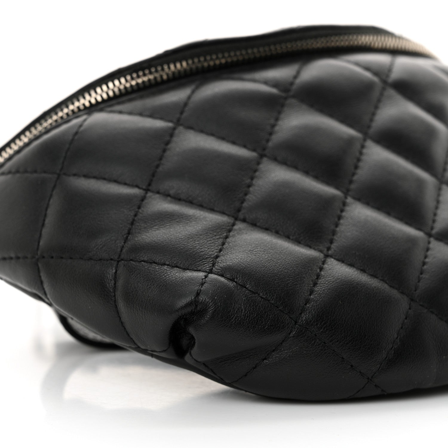 Chanel Calfskin Quilted Waist Belt Bag Black 9 of 11