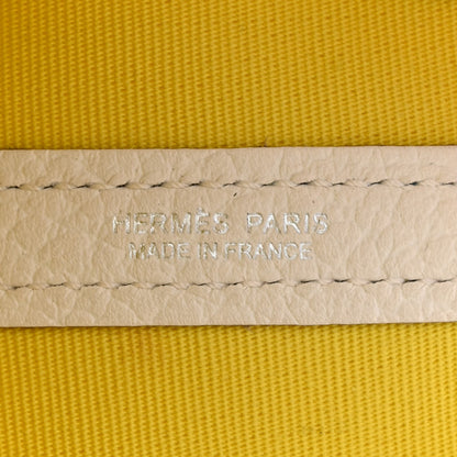 Hermes Toile Officier Vache Country Garden Party 30 TPM Lime White 6 of 11