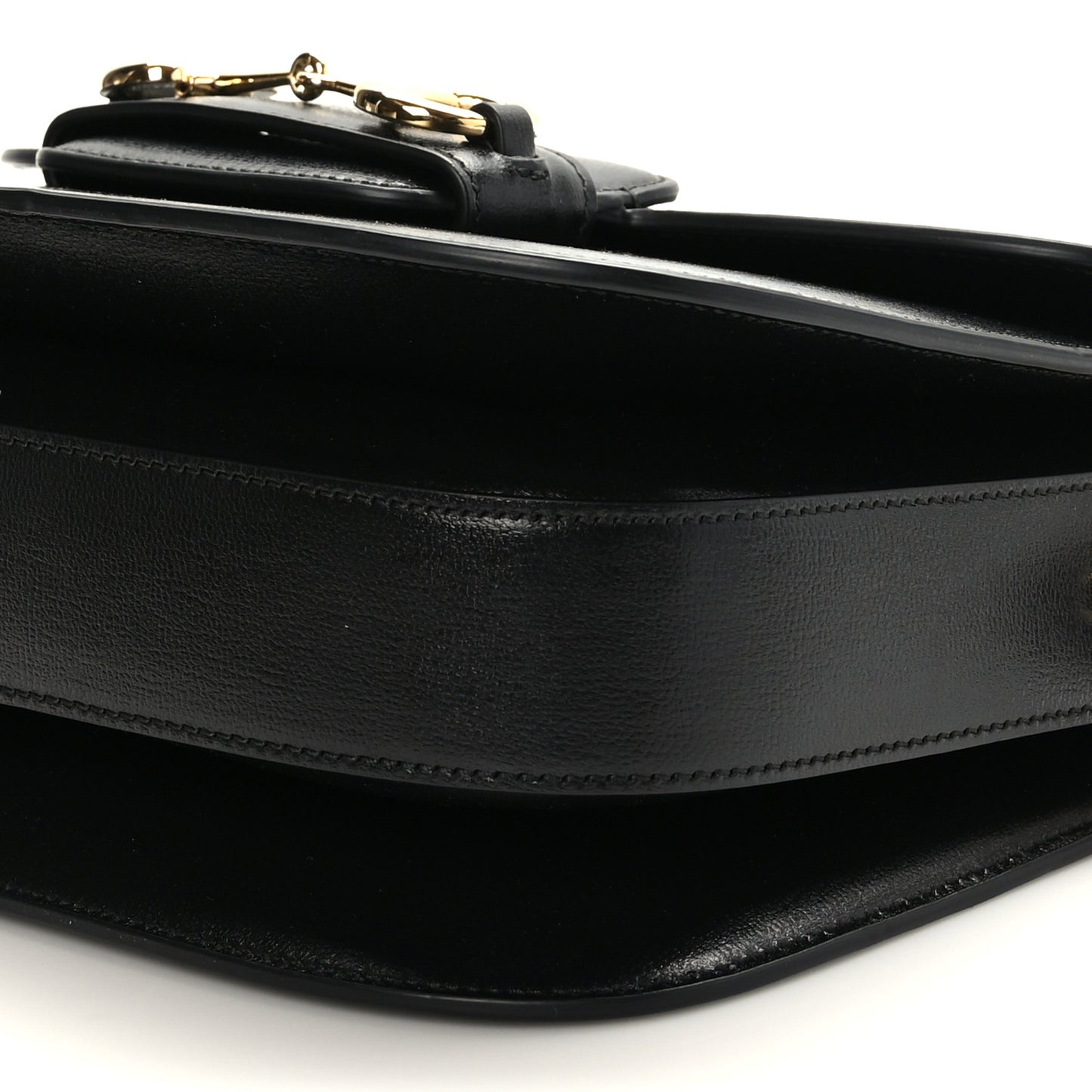 Azalea Calfskin Horsebit 1955 Shoulder Bag Black
