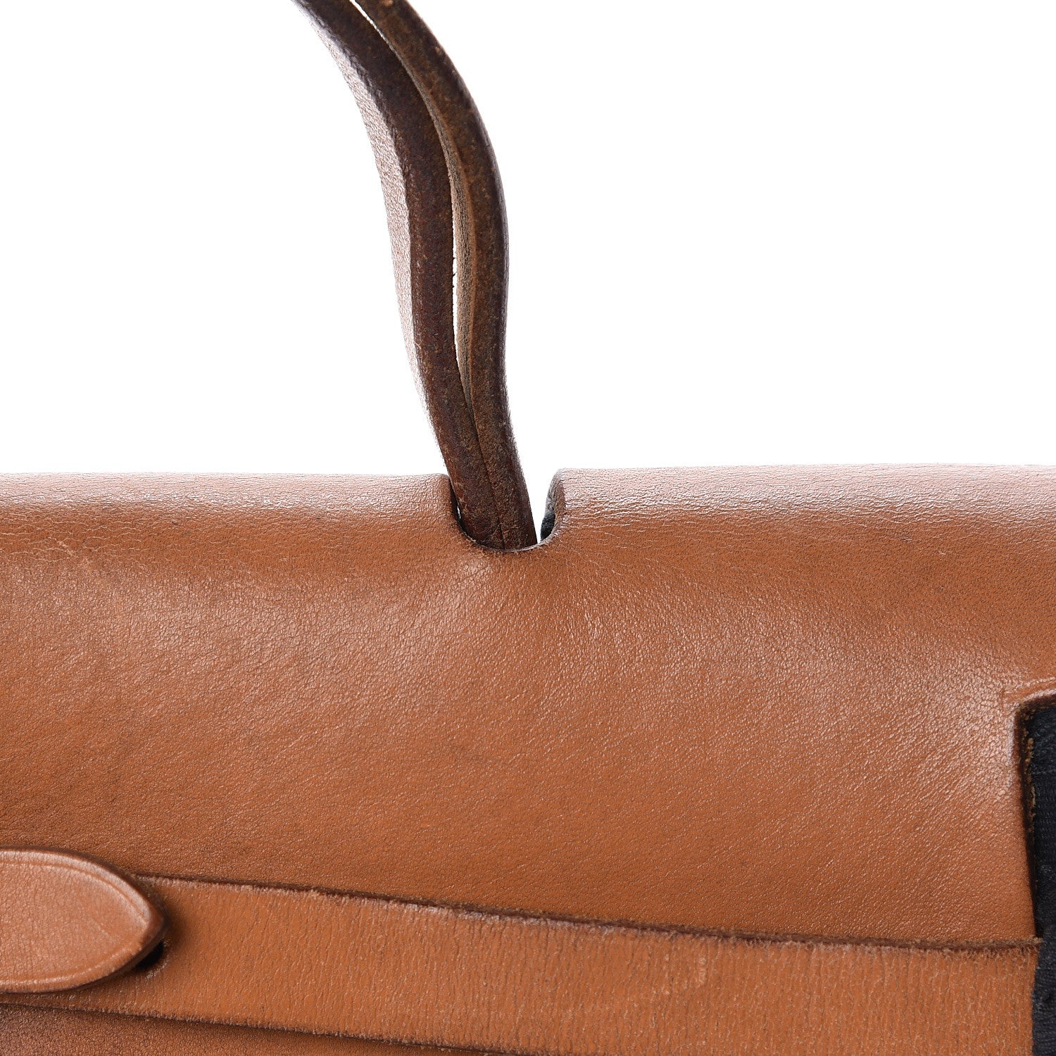 Hermes Toile Vache Calfskin Herbag PM 30 Black Natural 17 of 23