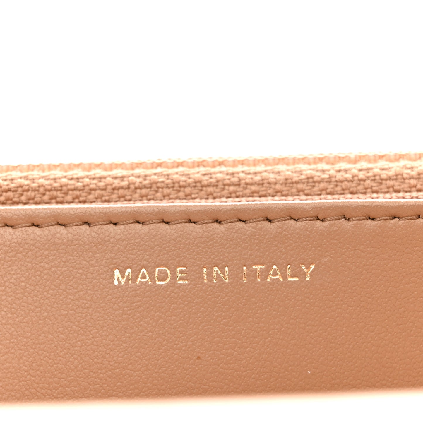 Calfskin Quilted Perfect Fit Wallet On Chain WOC Beige
