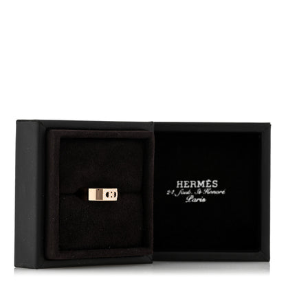 Hermes 18K Rose Gold Diamond PM H D'Ancre Ring 55 7.25 5 of 5
