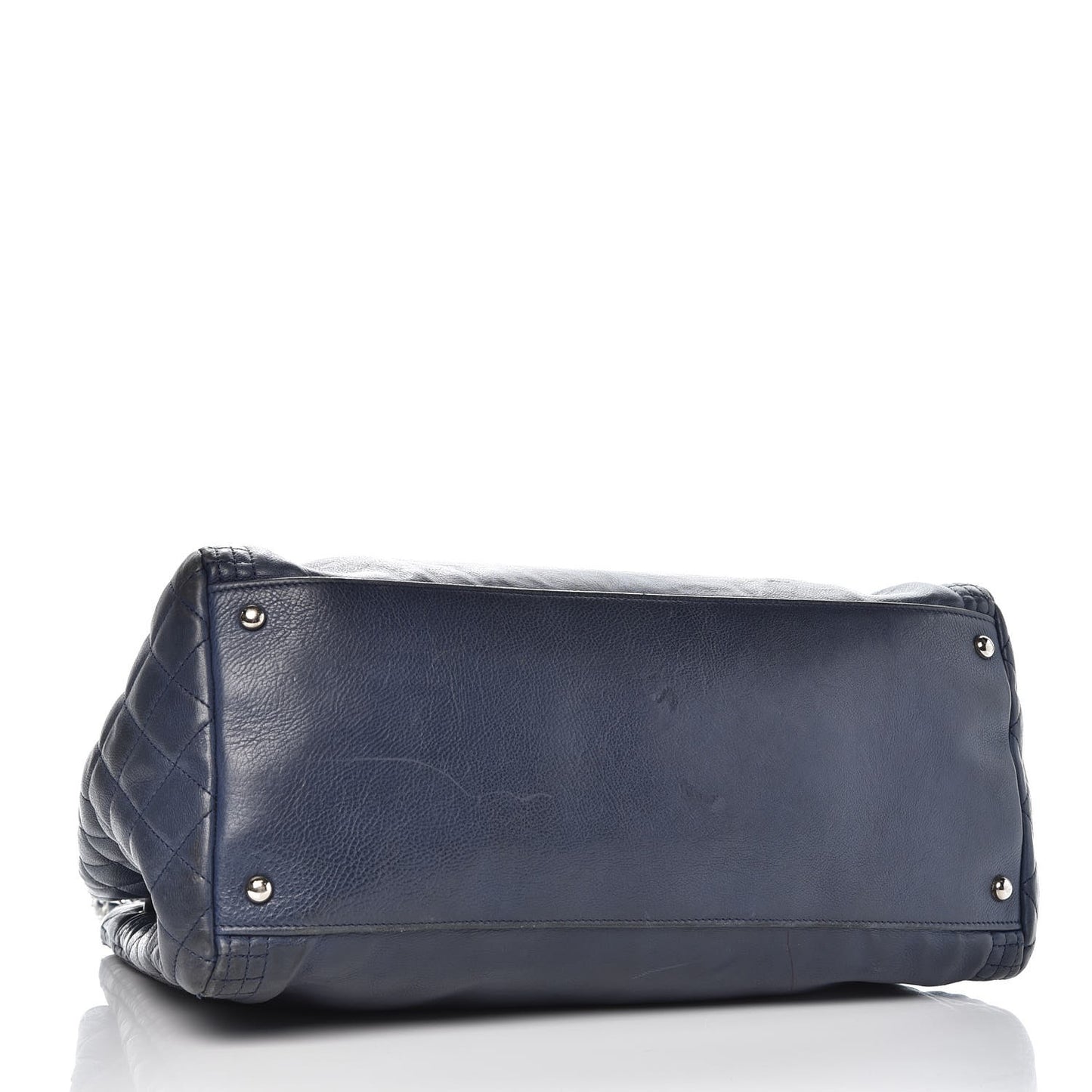 Calfskin Coco Bengal Open Accordion Tote Blue