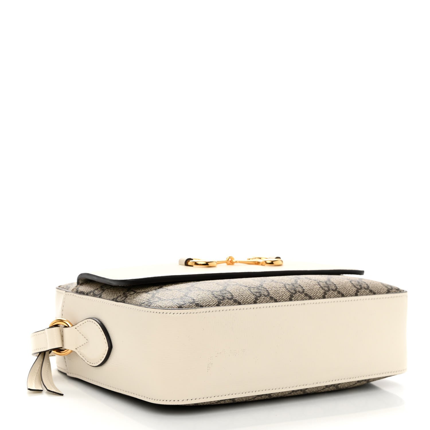 Gucci GG Supreme Monogram Small Horsebit 1955 Shoulder Bag Beige Mystic White 4 of 10