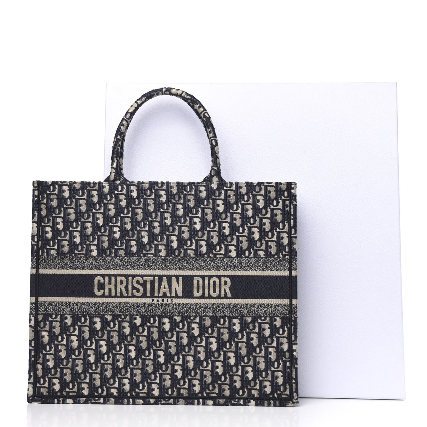 Oblique Book Tote Blue Multicolor