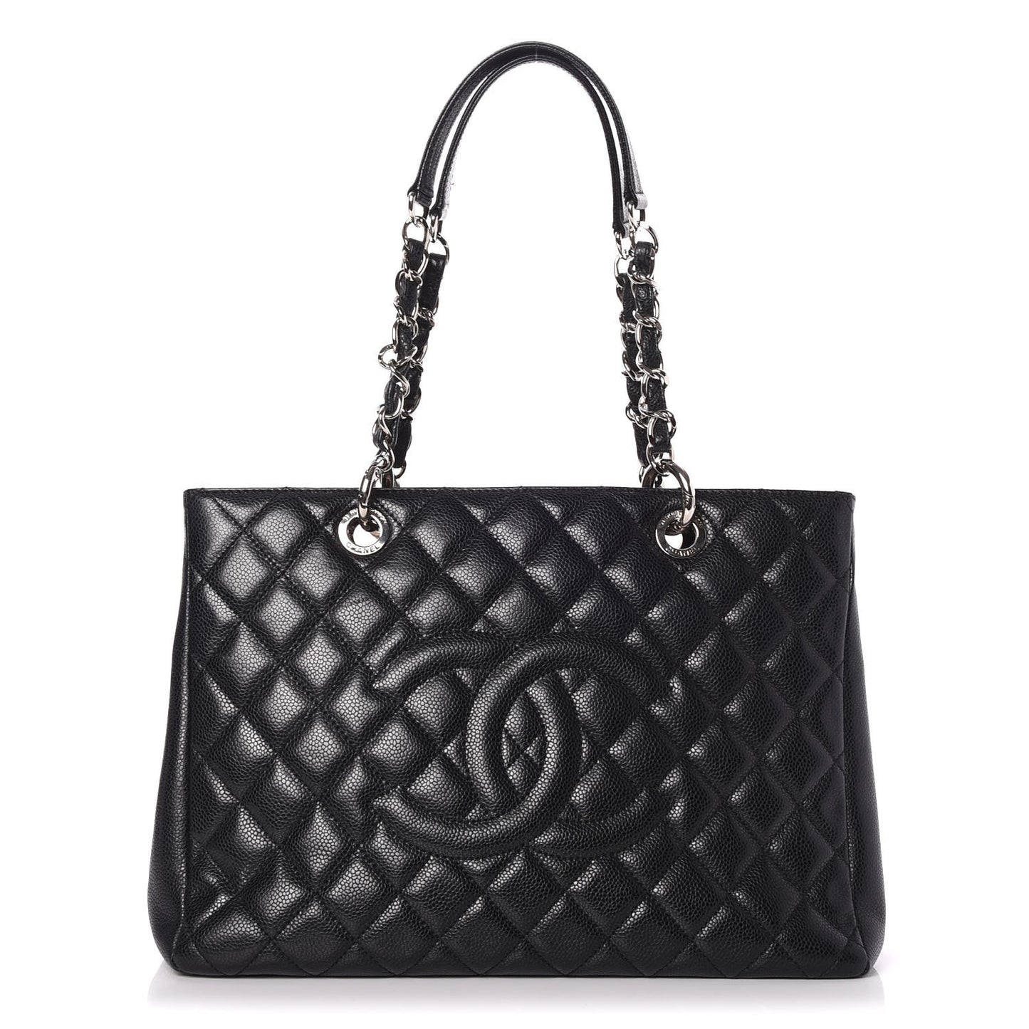 Caviar Quilted Grand Shopping Tote GST Black