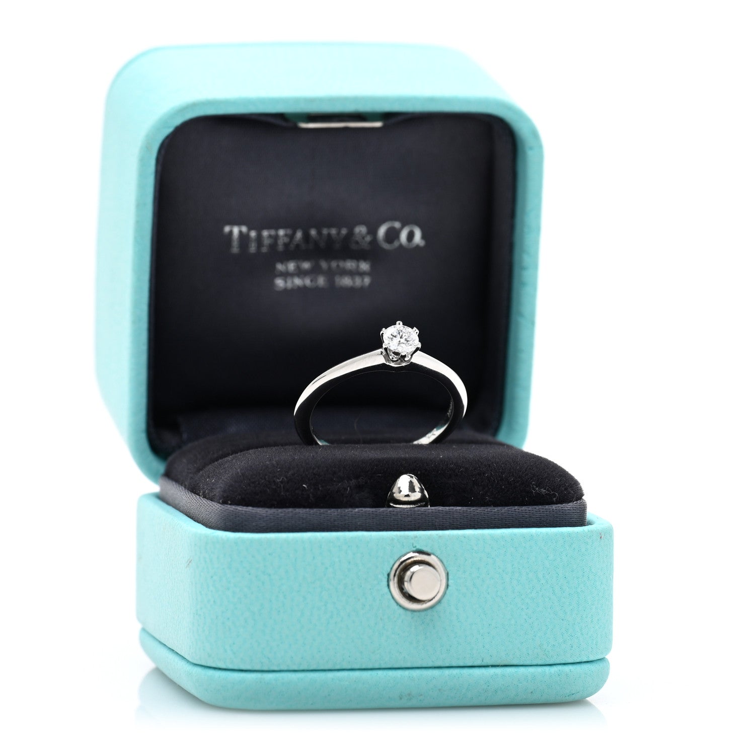 Tiffany Platinum Diamond .23ct Solitaire Engagement Ring 49 5 6 of 6