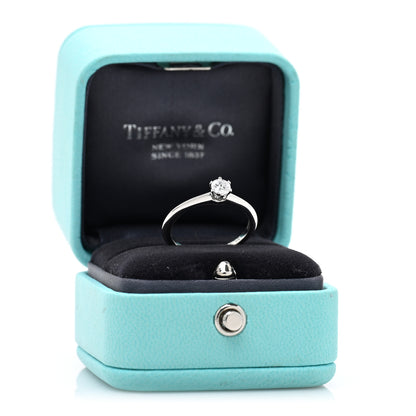 Tiffany Platinum Diamond .23ct Solitaire Engagement Ring 49 5 6 of 6