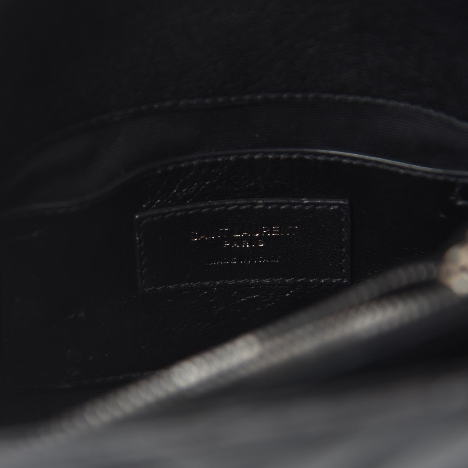 Saint Laurent Sheepskin Matelasse Chevron Monogram Medium College Bag Black 8 of 13