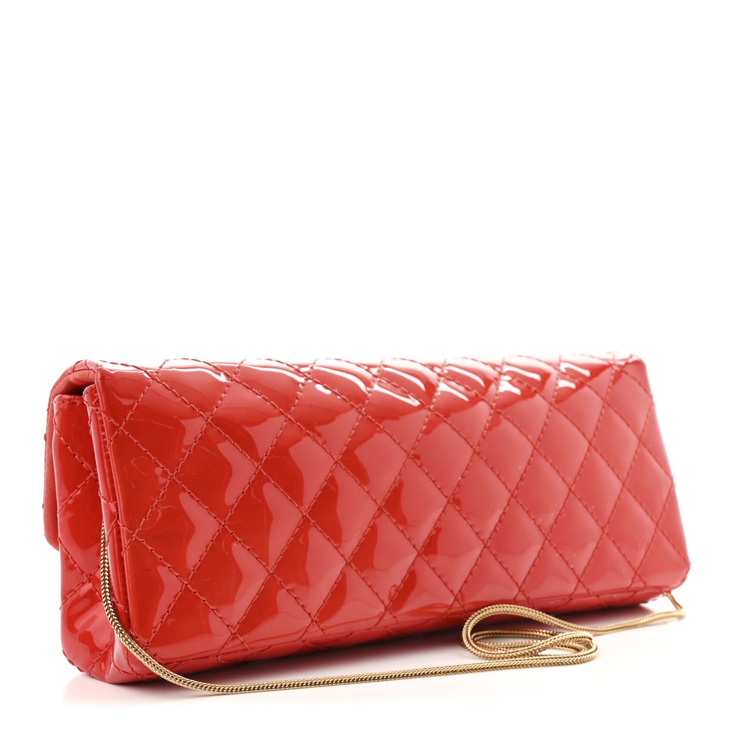 Patent Quilted 2.55 Reissue East West Clutch Red