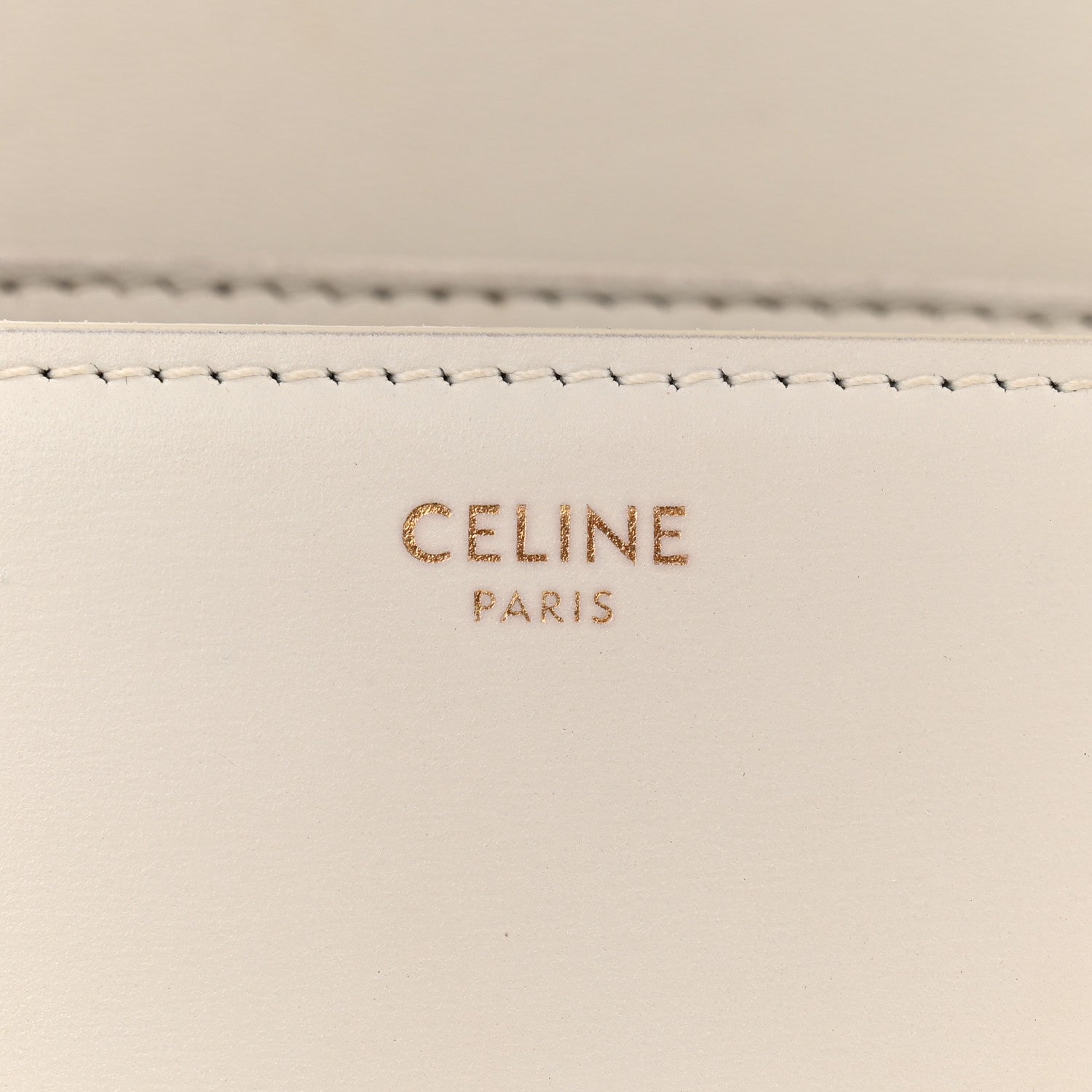 Celine Shiny Calfskin Teen Triomphe Arctic White 6 of 13