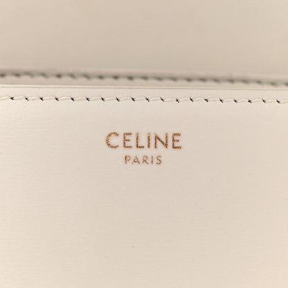 Celine Shiny Calfskin Teen Triomphe Arctic White 6 of 13