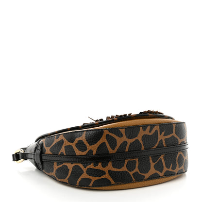 Burberry Haymarket Check Animal Print Maydown Crossbody Bag Brown 4 of 12