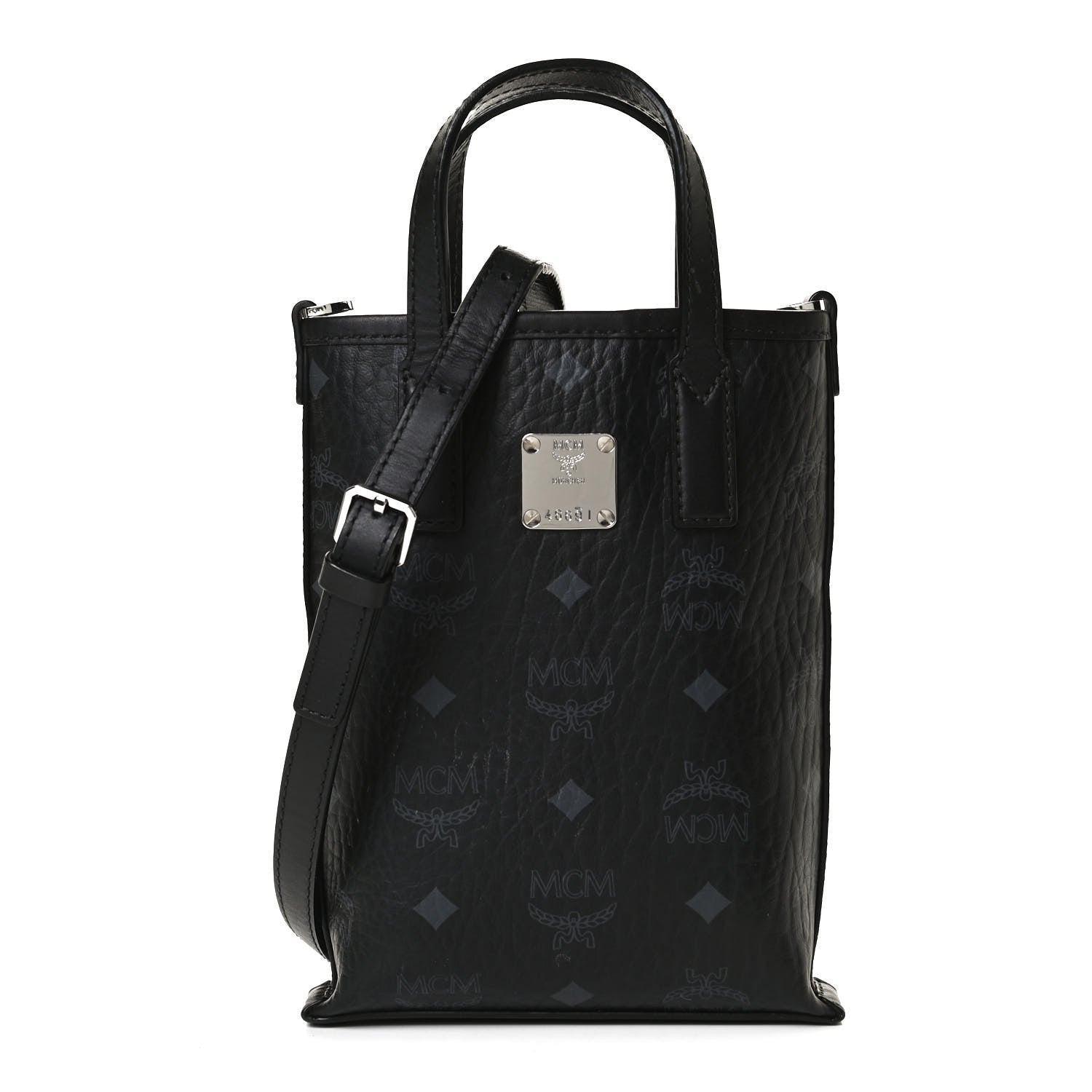 MCM Visetos Mini Crossbody Tote Black 2 of 14