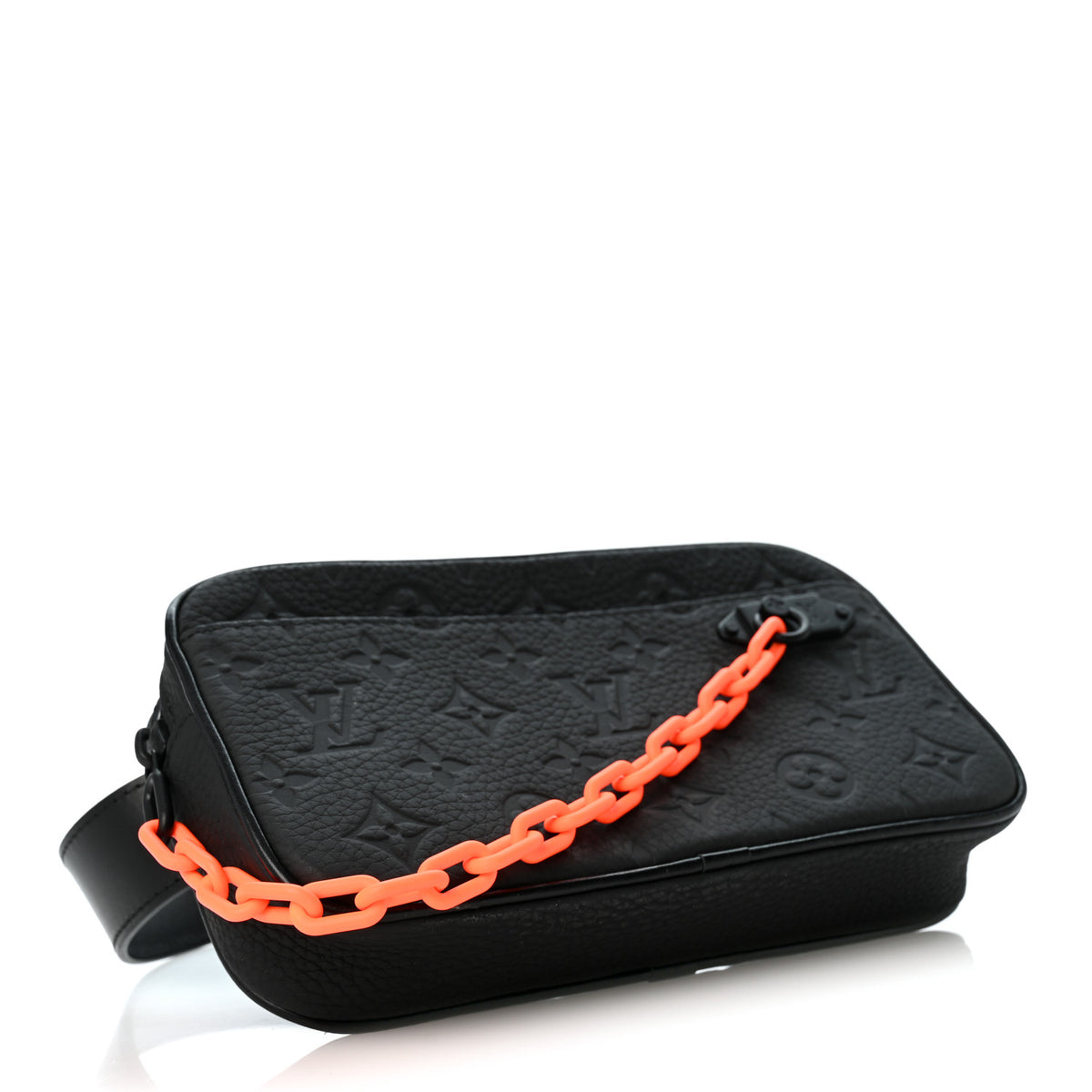 Louis Vuitton Taurillon Monogram Uniformes Solar Ray Soft Pochette Volga Belt Bag Black 3 of 9