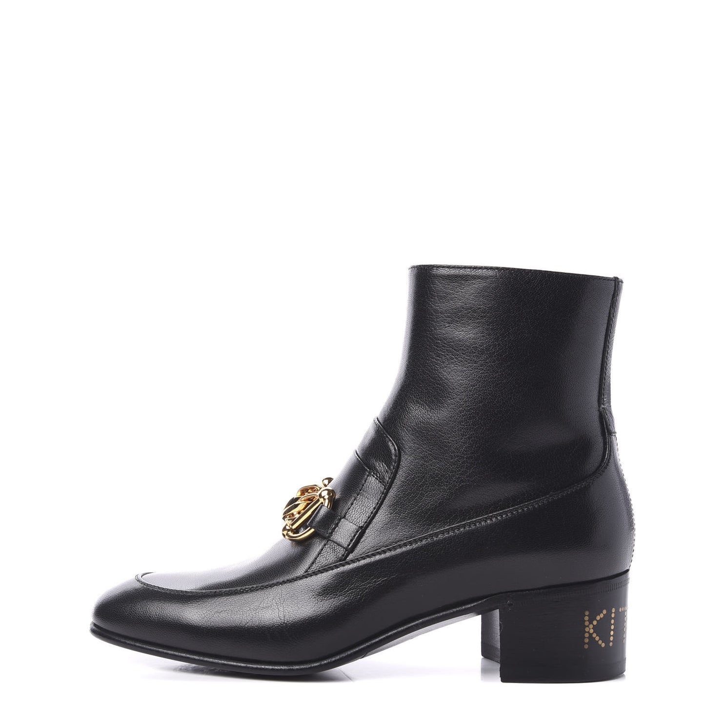 Calfskin Womens Ebal Horsebit Boots 38 Black