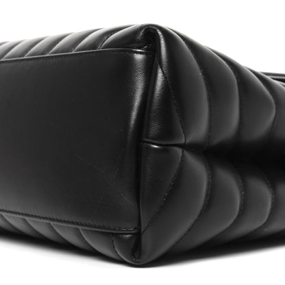 Saint Laurent Calfskin Y Quilted Monogram Medium Loulou Chain Satchel Black 10 of 10