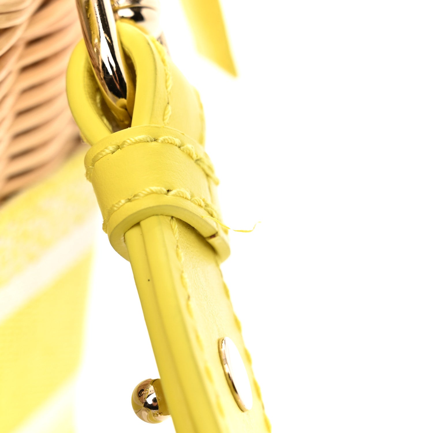Christian Dior Wicker Oblique Dioriviera Medium Lady D-Joy Bag Natural Fluorescent Yellow 11 of 11