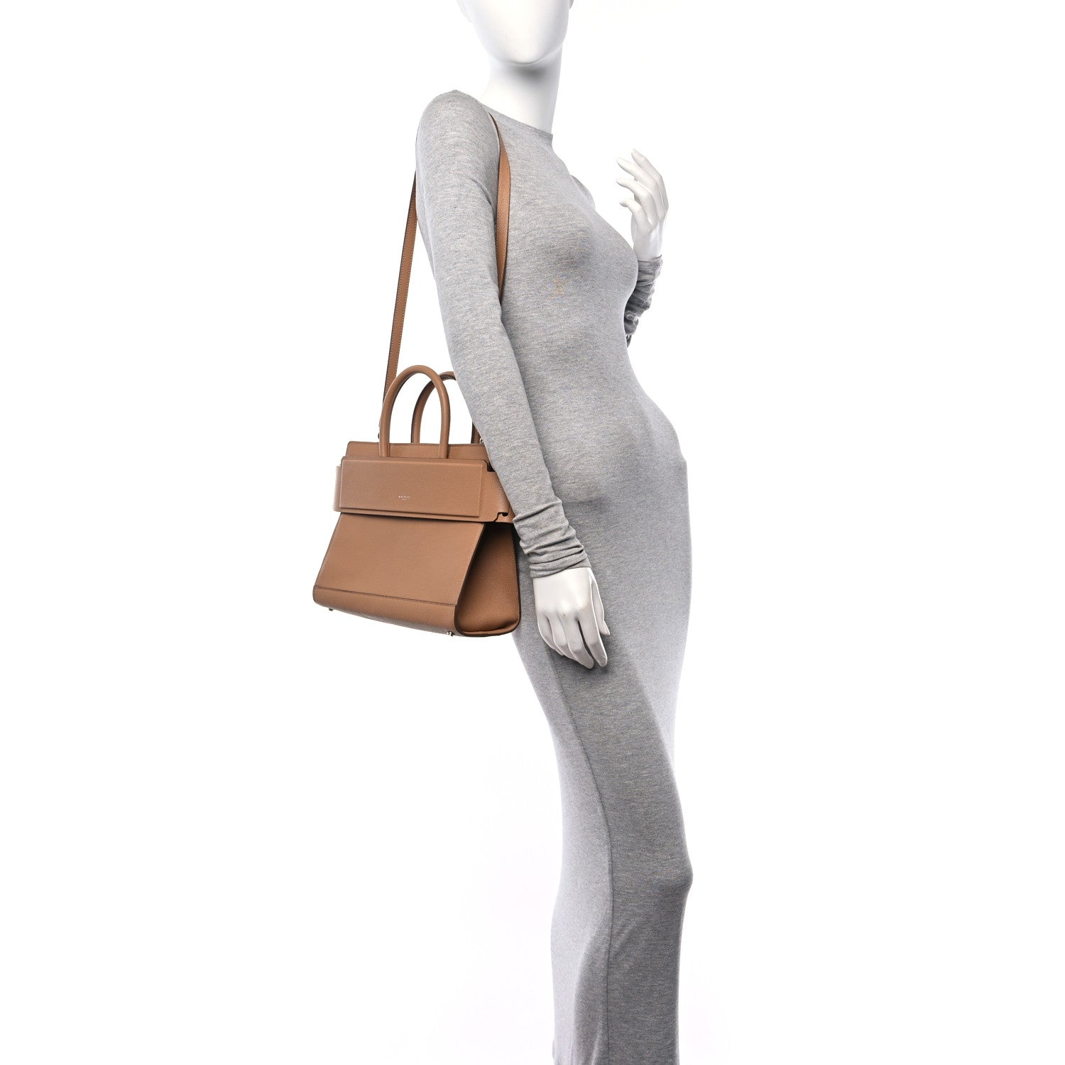 Givenchy Grained Calfskin Small Horizon Satchel Beige 2 of 10