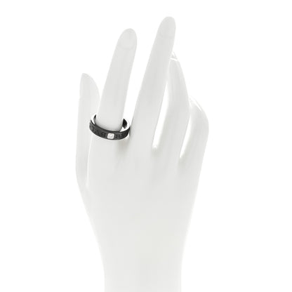 Bulgari 18K White Gold Ceramic Diamond B.Zero1 Essential Band Ring 61 9.75 Black 2 of 5