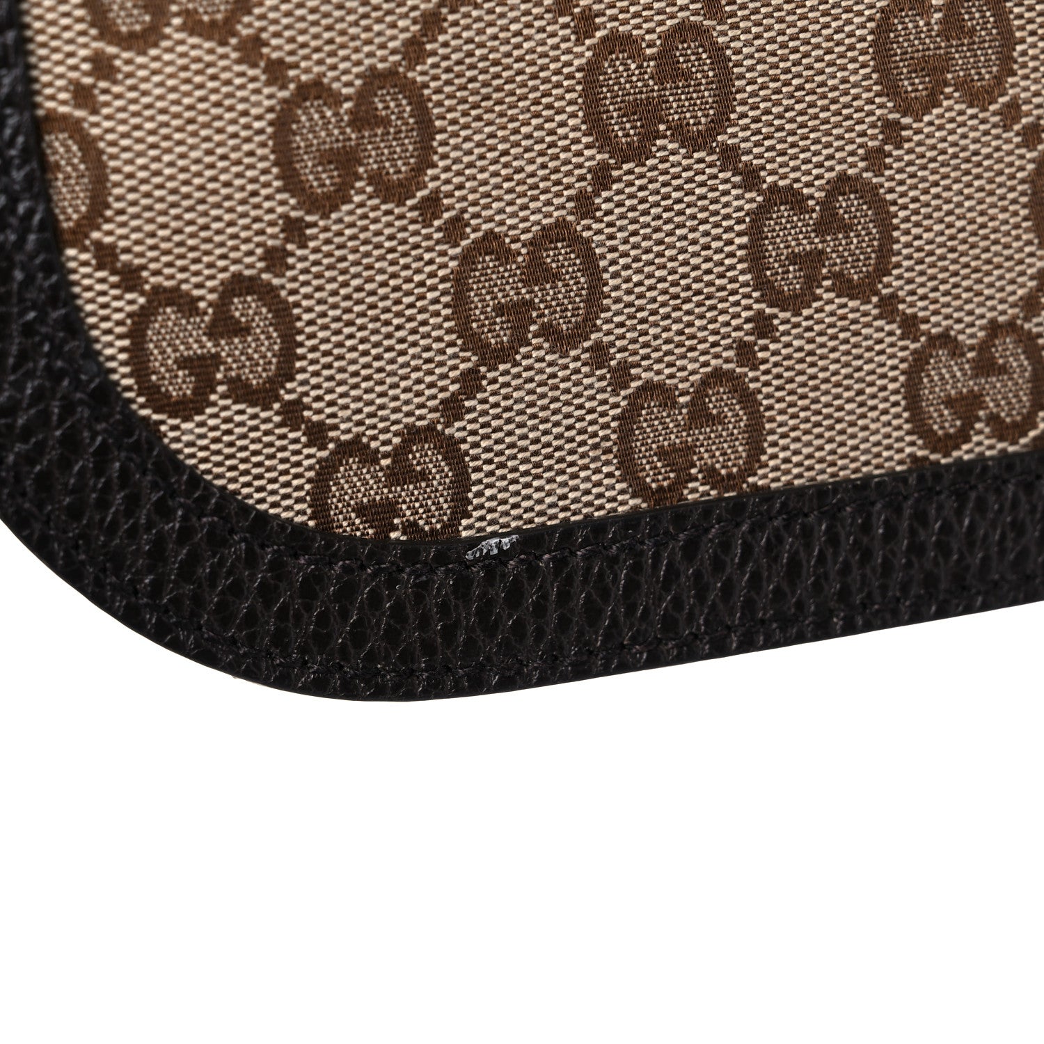 Gucci Monogram Large Flap Messenger Bag Beige Dark Brown 16 of 17
